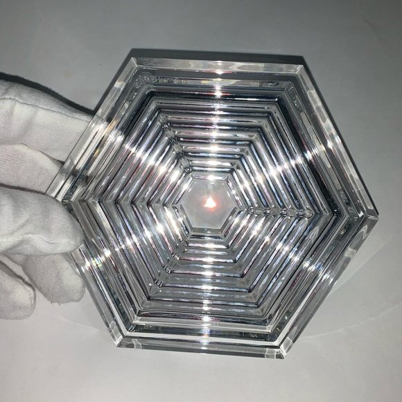 BACCARAT lead crystal 6 point WINE BOTTLE COASTER - Picture 10 of 12